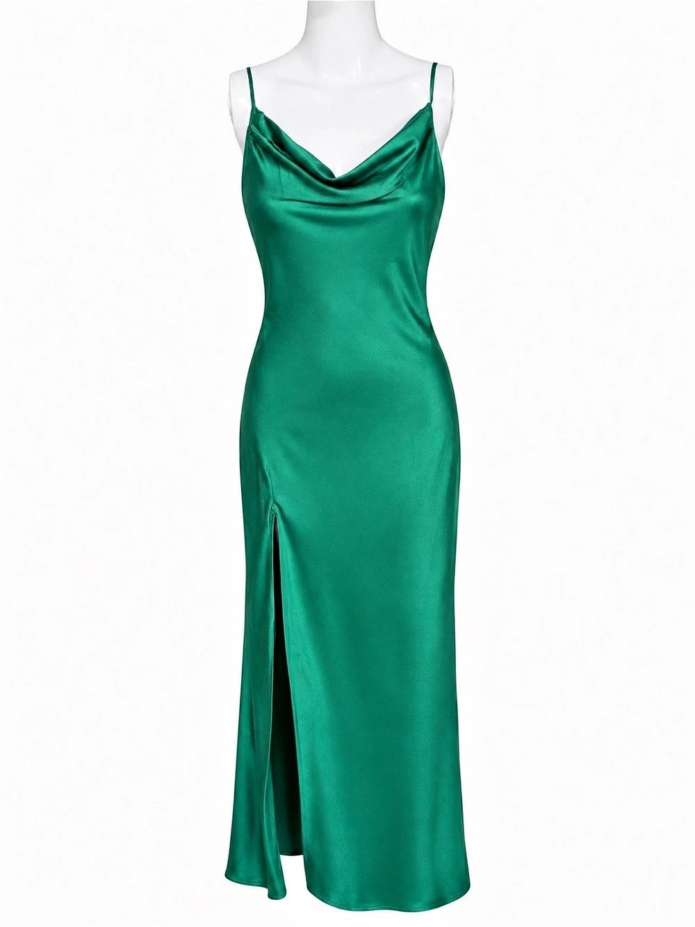 Green Cowl Neck Maxi Dress Like New